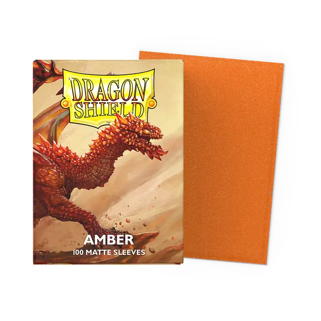 Dragon Shield: Standard 100ct Sleeves - Amber (Matte)
