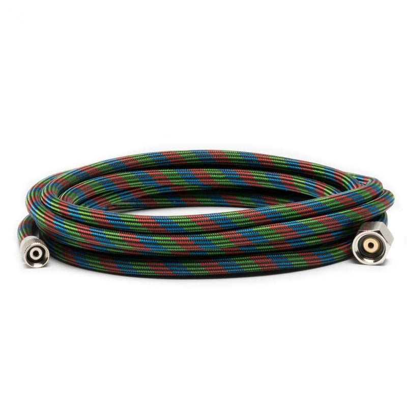 Iwata 10' Braided Nylon Airbrush Hose with Iwata Airbrush Fitting & 1/4" Compressor Fitting