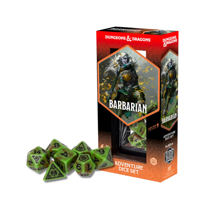 Dungeons & Dragons Adventure Dice Set - Barbarian: Green / Brown