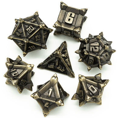 Warrior's Flail: Bronze - Metal RPG Dice Set