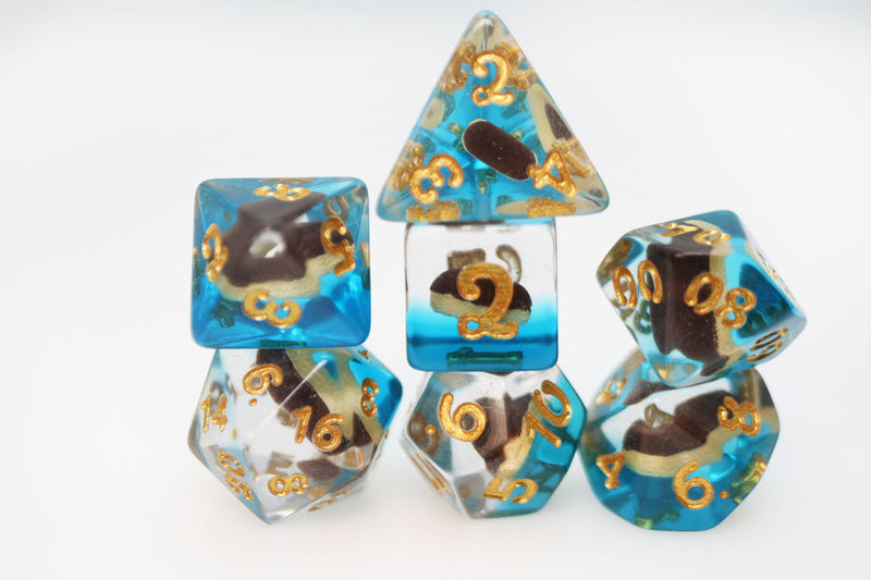 Pastry Pets: Eclair Rabbit - Pin & RPG Dice Set