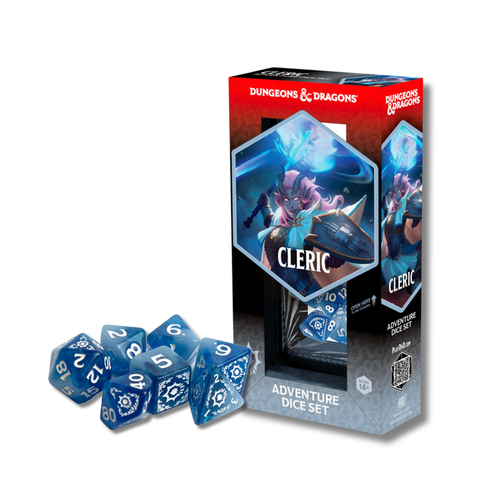 Dungeons & Dragons Adventure Dice Set - Cleric: White / Blue