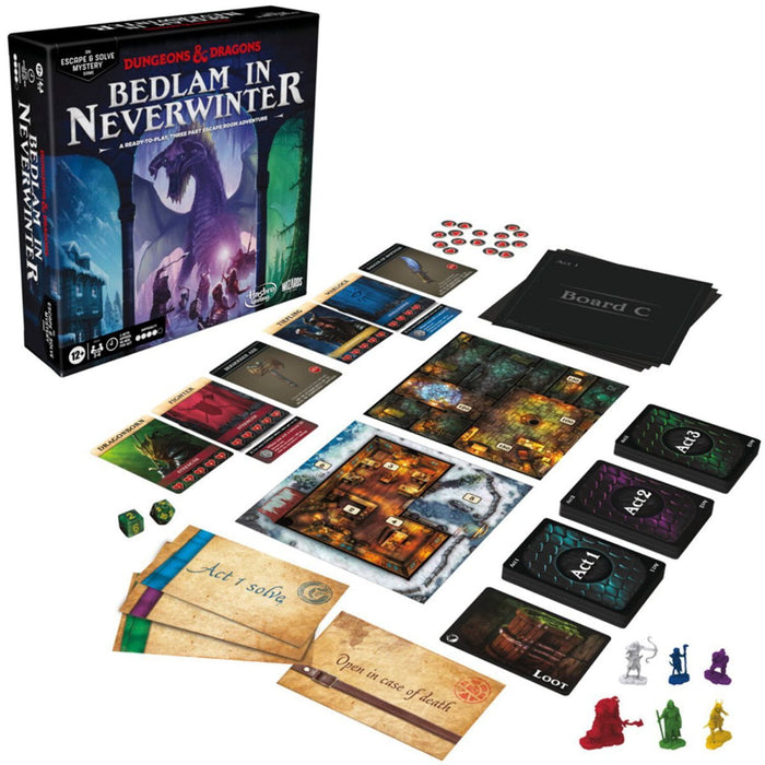 Dungeons & Dragons Escape Room Bedlam In Neverwinter Cooperative Board Game