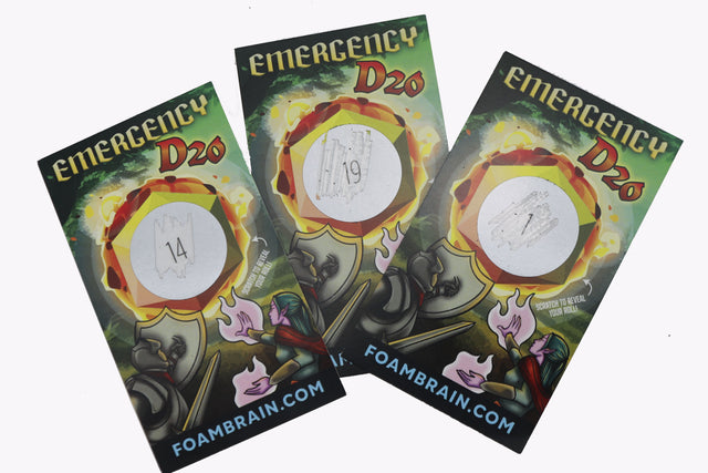 Emergency D20 (Package of 10 Cards)
