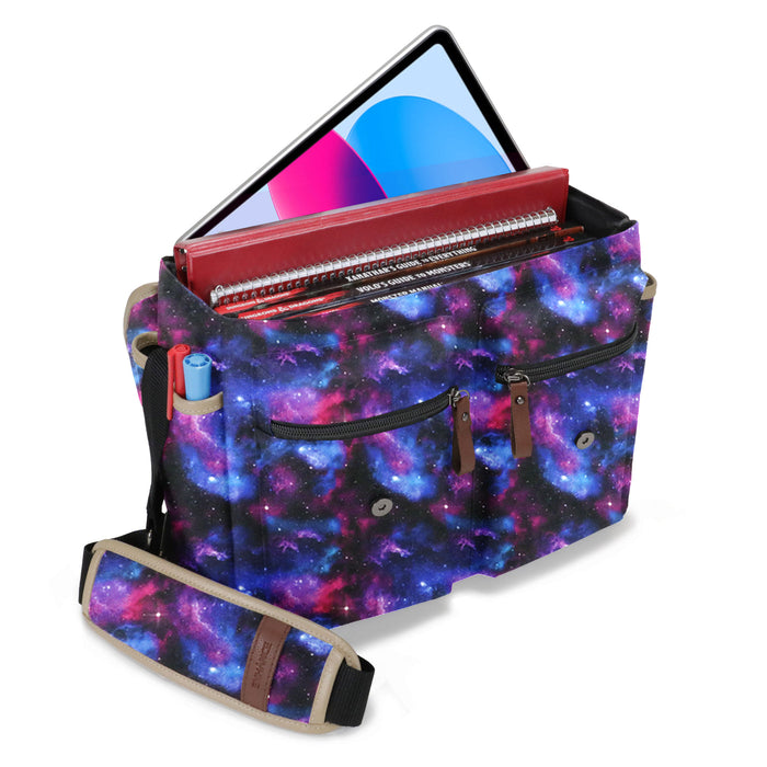ENHANCE Designer Edition DnD Bag - RPG Player's Messenger Bag (Galaxy)