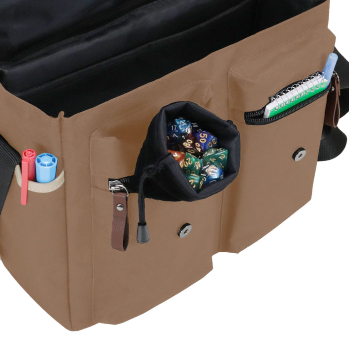ENHANCE Designer Edition DnD Bag - RPG Player's Messenger Bag (Tan)