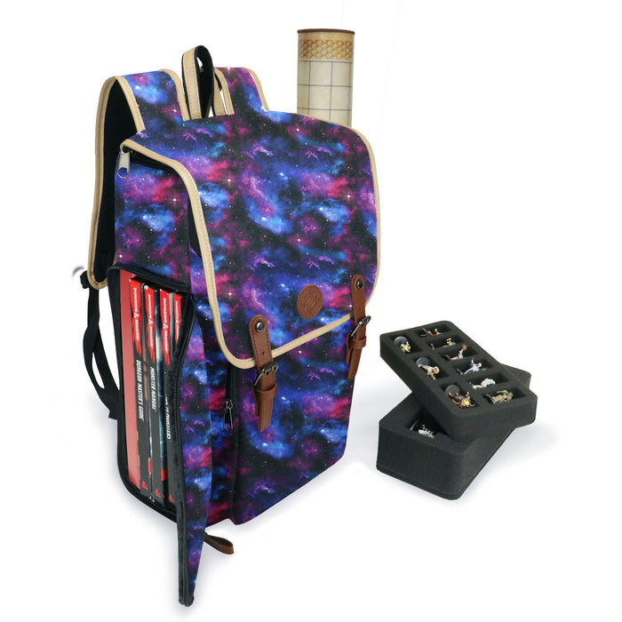 ENHANCE Designer Edition DnD Backpack - RPG Travel Bag (Galaxy)