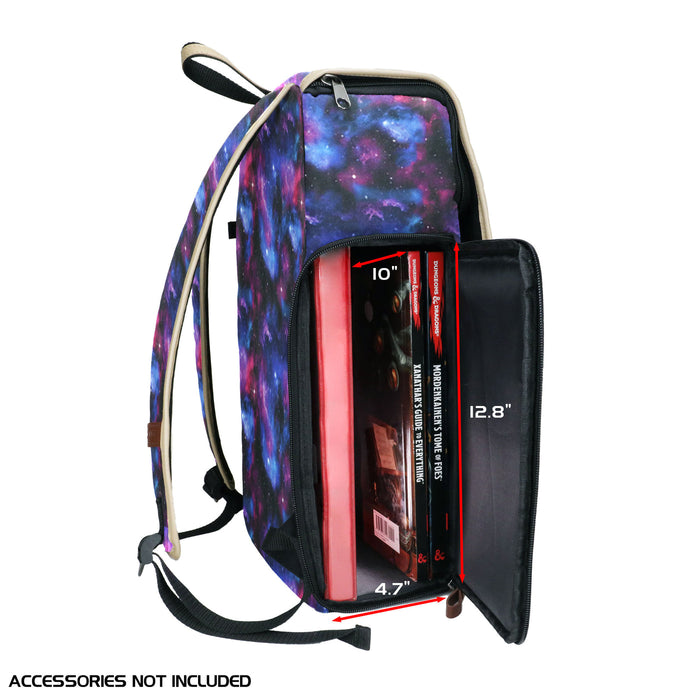 ENHANCE Designer Edition DnD Backpack - RPG Travel Bag (Galaxy)