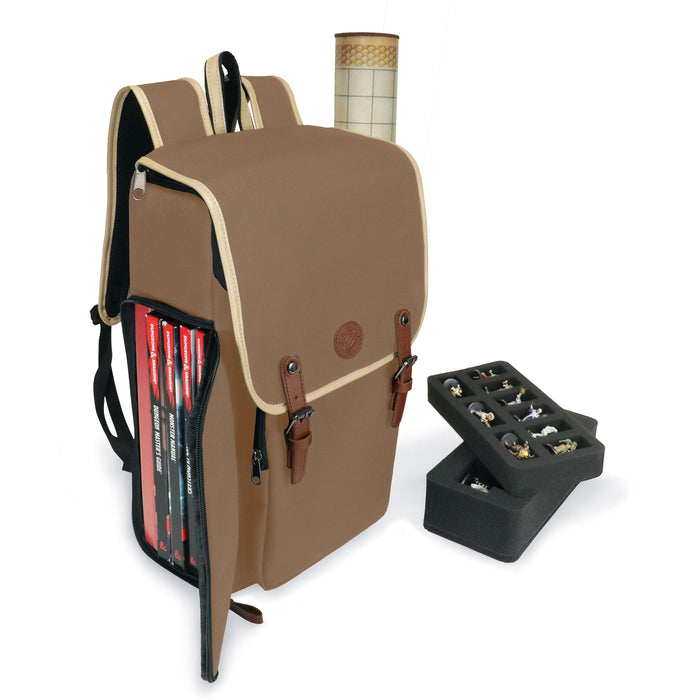ENHANCE Designer Edition DnD Backpack - RPG Travel Bag (Tan)