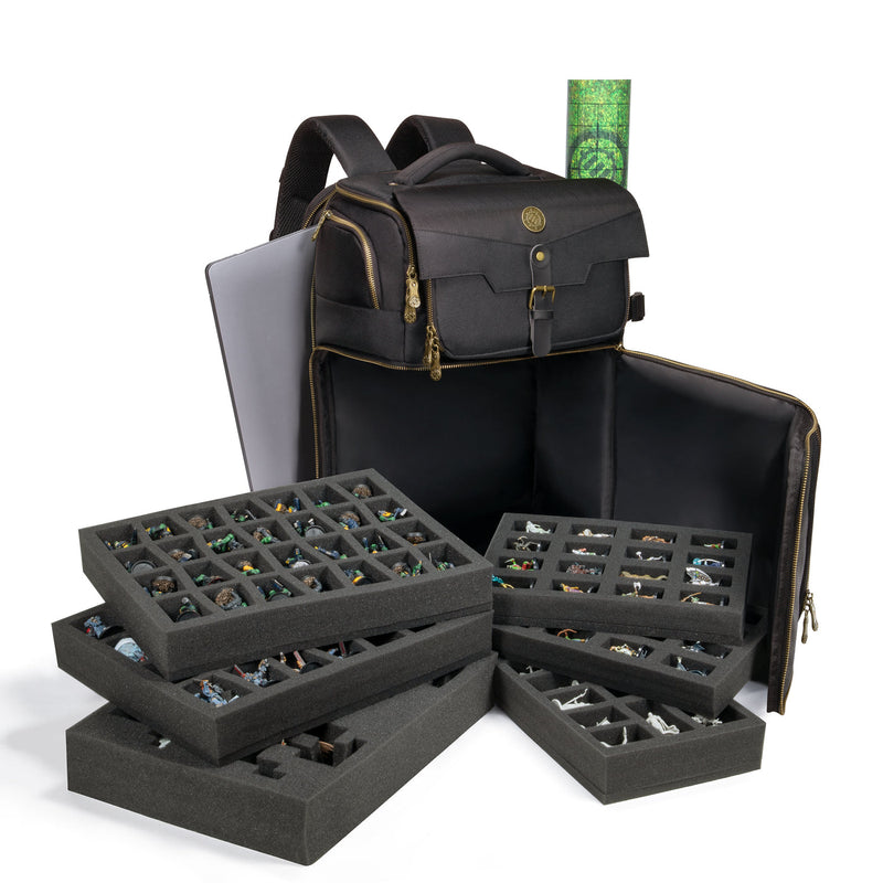 ENHANCE Miniature Vault Backpack - Case for 101+ Minis, 30 Paints, and Brushes