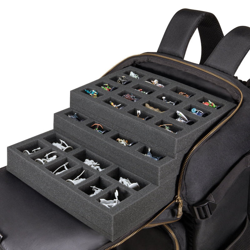 ENHANCE Miniature Vault Backpack - Case for 101+ Minis, 30 Paints, and Brushes
