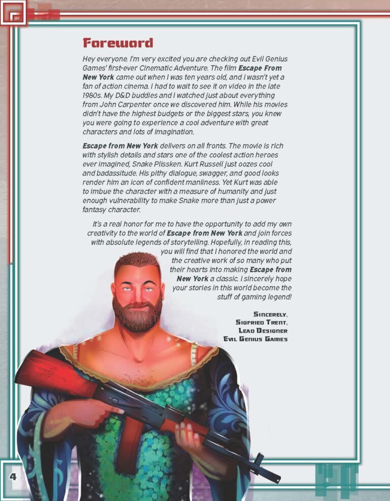 Everyday Heroes RPG: Escape from New York Cinematic Adventure