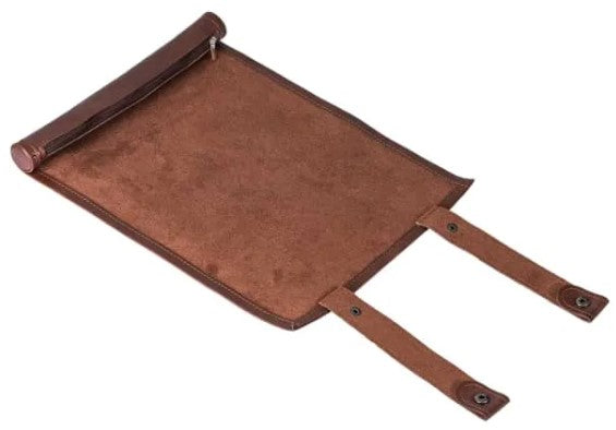 Brown Roll Up Leatherette Dice Mat