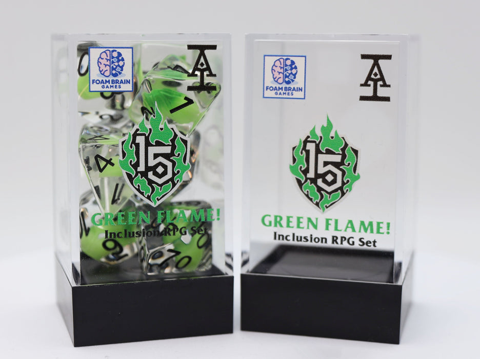 Acquisitions Inc Green Flame RPG Dice Set