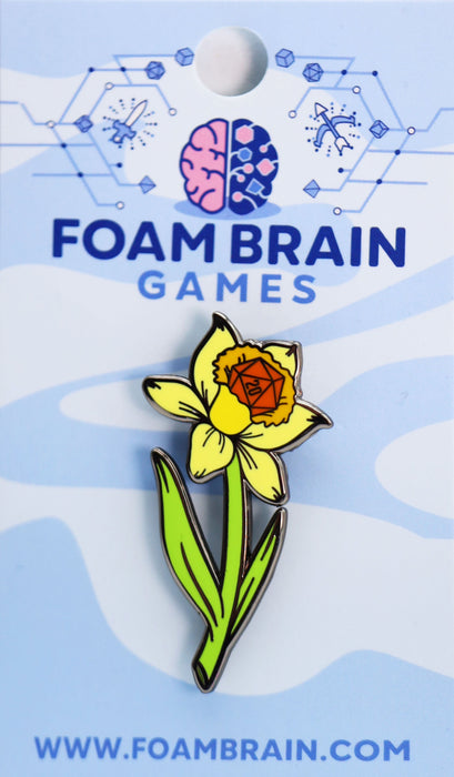 Hollow Hearts Enamel Pin: Dice Daffodil