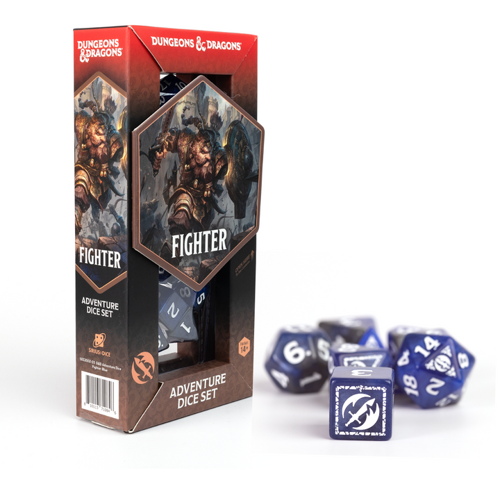 Dungeons & Dragons Adventure Dice Set - Fighter: Blue