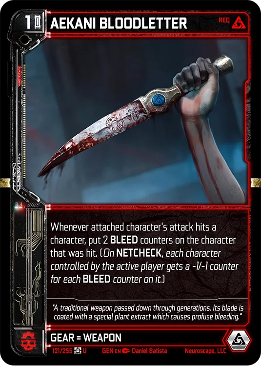Image for AEKANI BLOODLETTER (121) [Genesis - Kickstarter Edition] - NeuroScape TCG