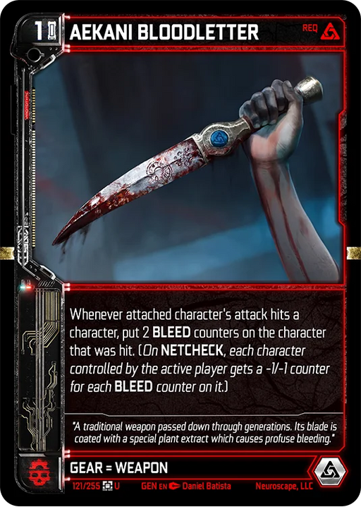 Image for AEKANI BLOODLETTER (121) [Genesis - Kickstarter Edition] - NeuroScape TCG