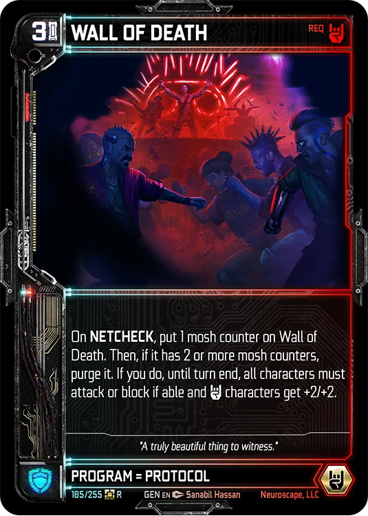 Image for WALL OF DEATH (185) [Genesis - Kickstarter Edition] - NeuroScape TCG