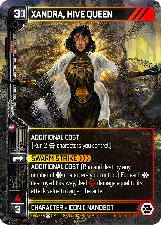 Image for XANDRA, HIVE QUEEN (203) [Genesis - Kickstarter Edition] - NeuroScape TCG