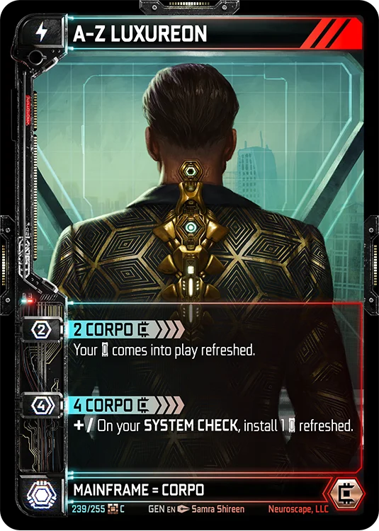 Image for A-Z LUXUREON (239) [Genesis - Kickstarter Edition] - NeuroScape TCG