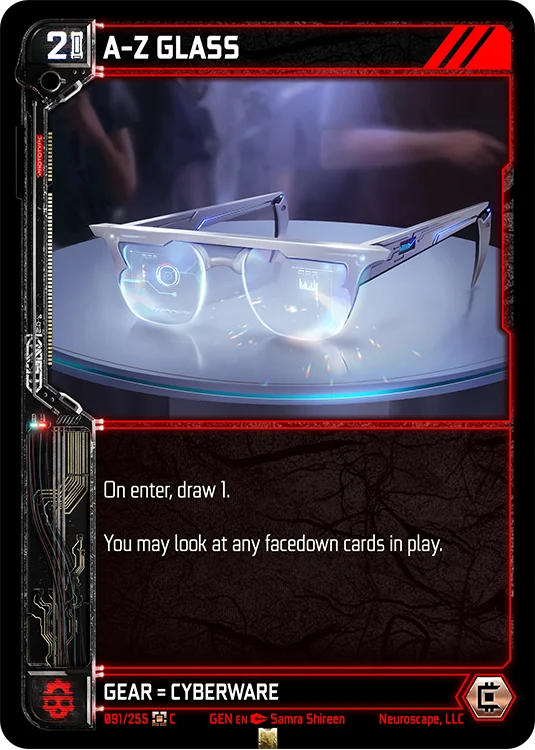 Image for A-Z GLASS (91) [Genesis - Kickstarter Edition] - NeuroScape TCG