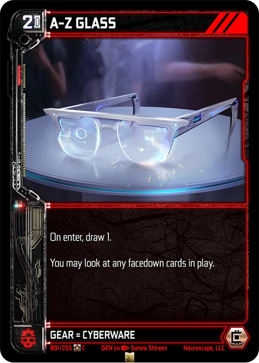 Image for A-Z GLASS (91) [Genesis - Kickstarter Edition] - NeuroScape TCG