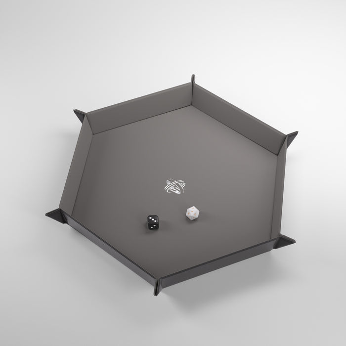 Magnetic Dice Tray Hexagonal Black/Gray