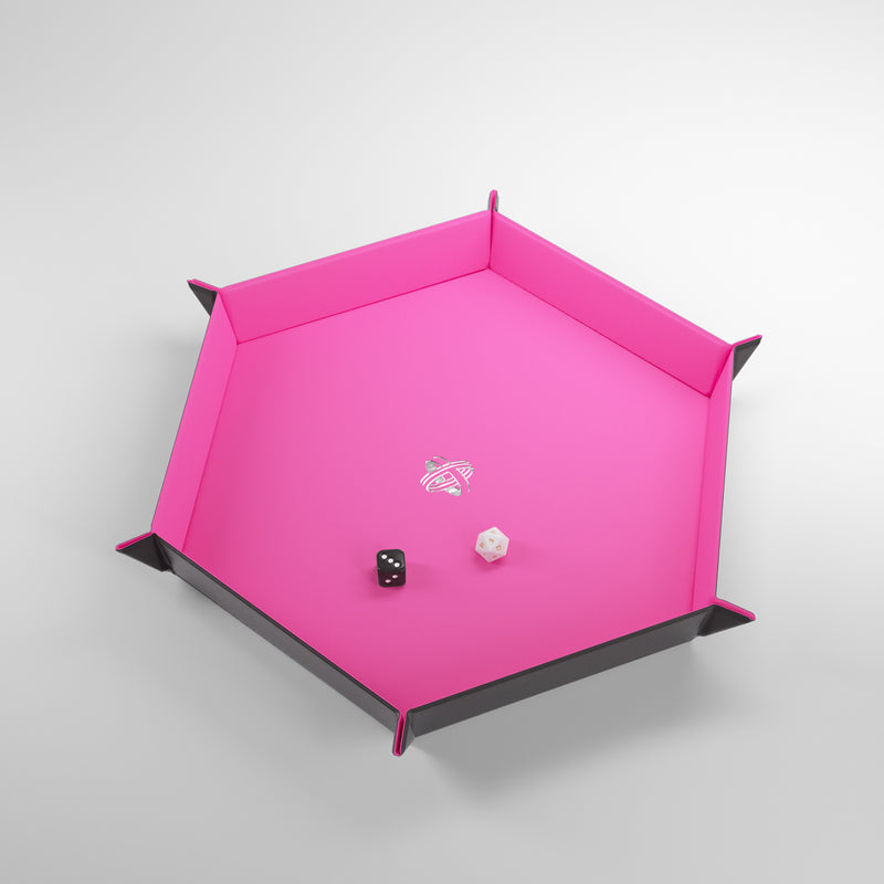 Magnetic Dice Tray Hexagonal Black/Pink