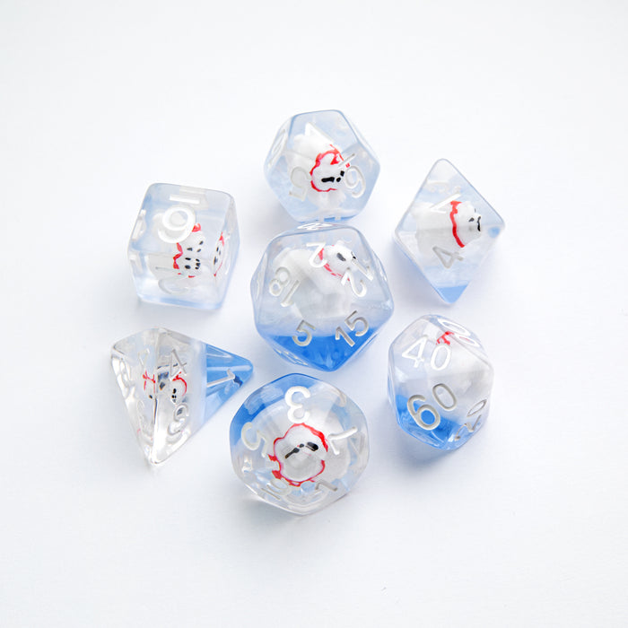 Embraced Series - Polar bear - RPG Dice Set (7pcs)