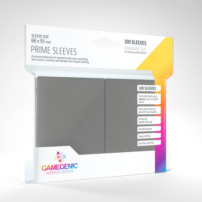 GAMEGENIC: Prime Card Sleeves: Dark Gray