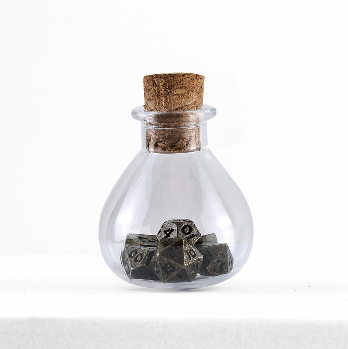 Unseelie Mini Metal RPG Dice Set - Ancient Bronze