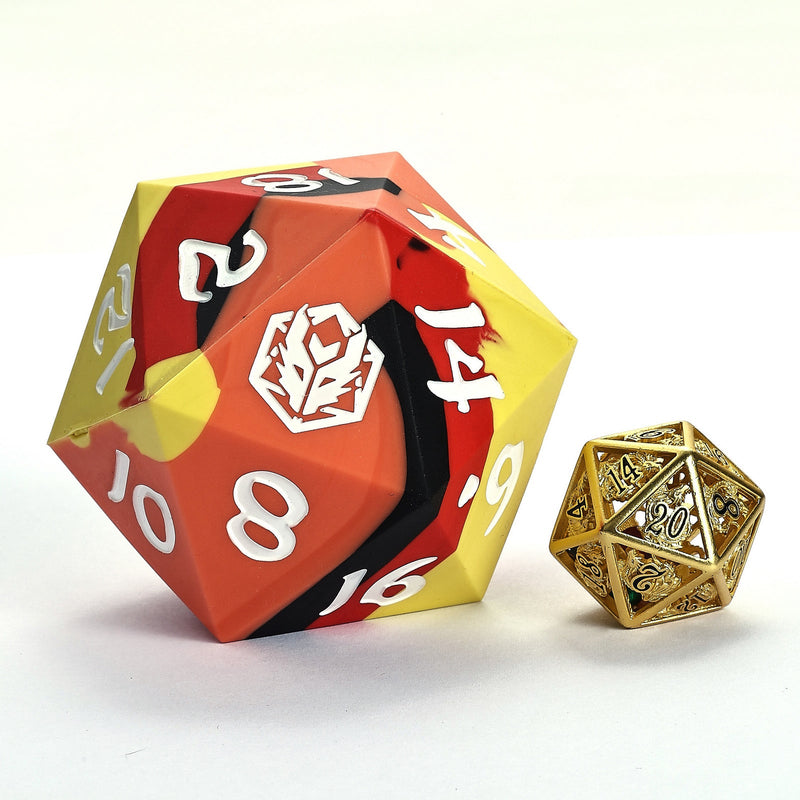 55mm Chonk Rubber Silicon D20 - The Fire Ball