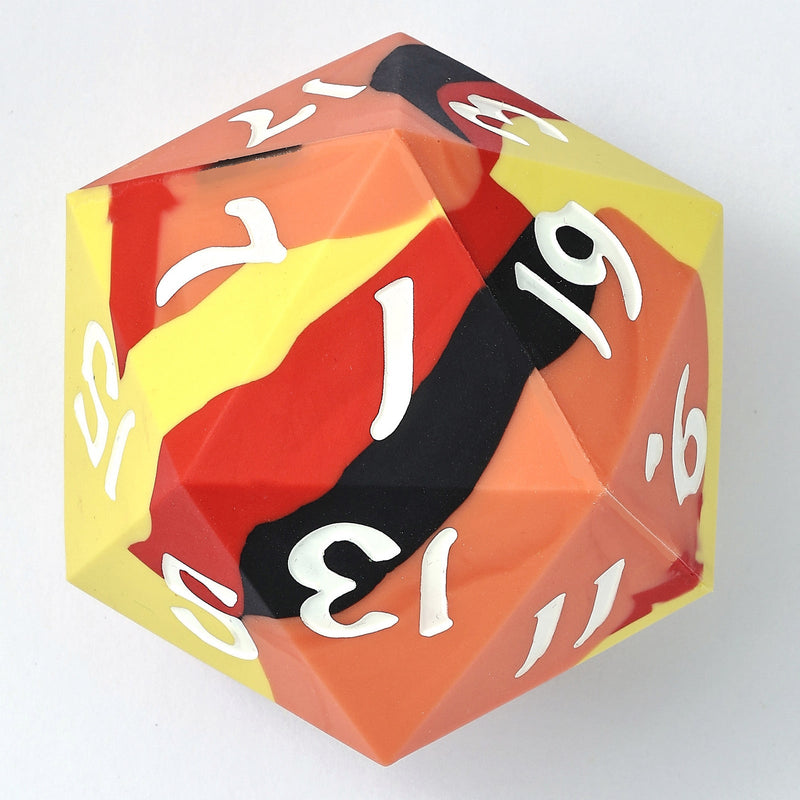 55mm Chonk Rubber Silicon D20 - The Fire Ball