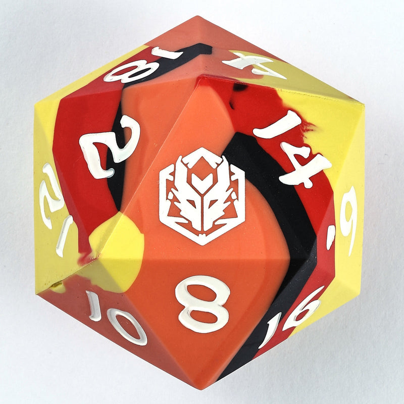 55mm Chonk Rubber Silicon D20 - The Fire Ball