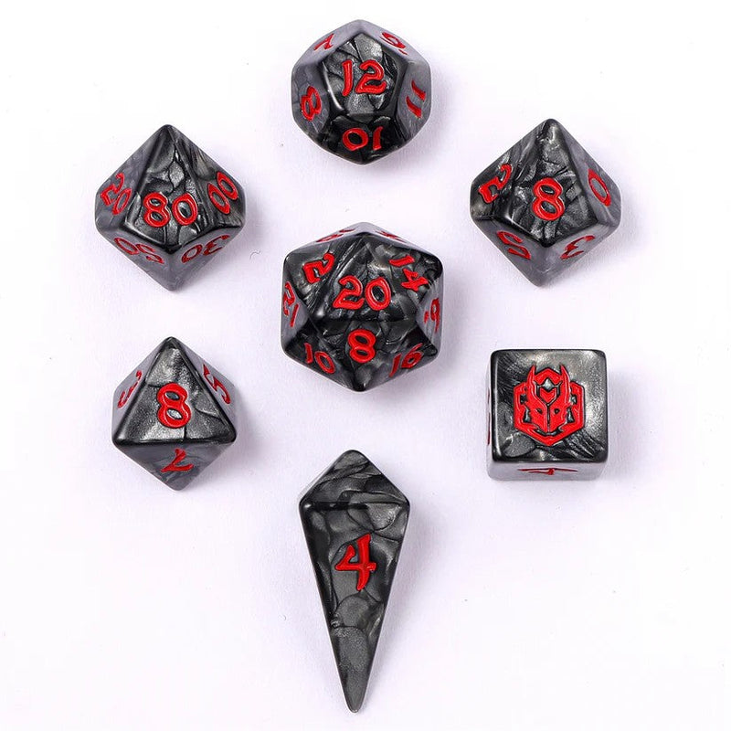 Wyrmforged Mini Polymer RPG Dice Set - lron Golem