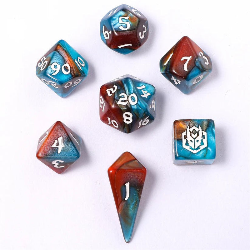Wyrmforged Mini Polymer RPG Dice Set - Bard's Cloak