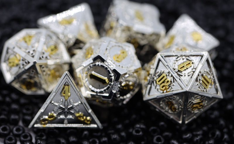 Crossed Swords: Holy Sword - Metal RPG Dice Set