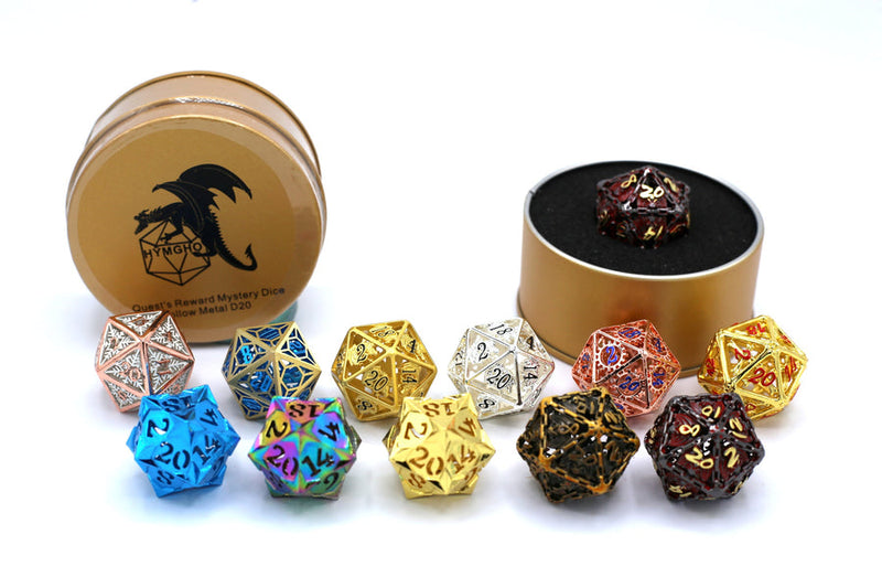 Quest's Reward Mystery Dice - Hollow Metal D20