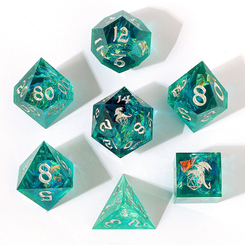 Captured Magic Hand Sanded Sharp Edge Resin - Teal