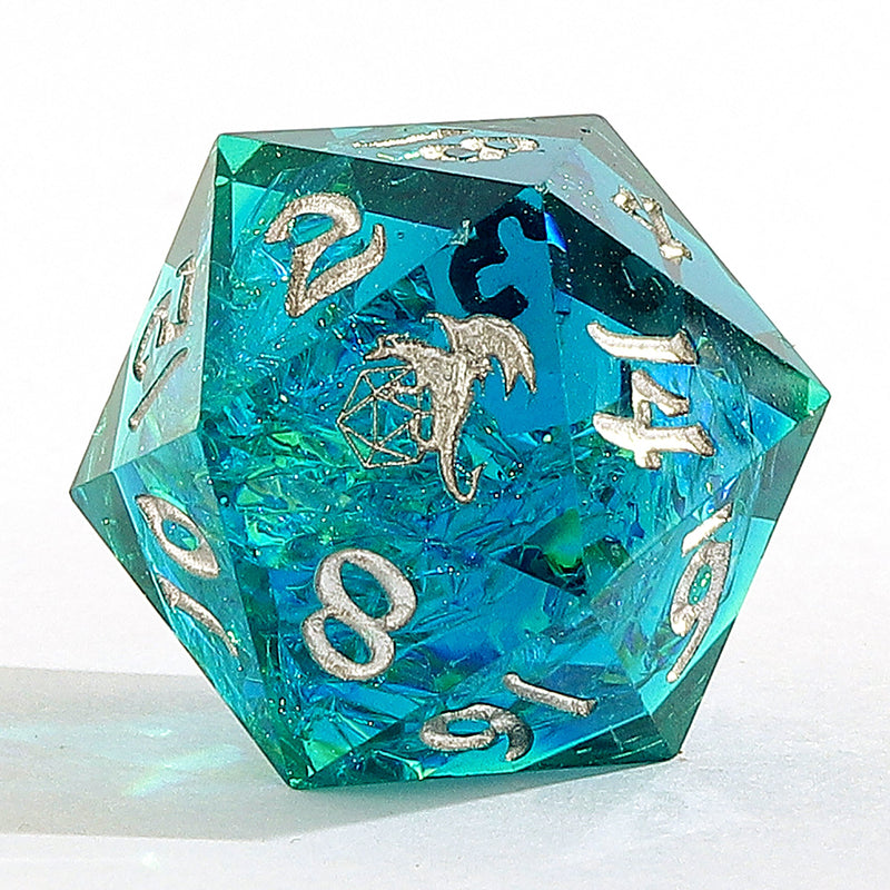 Captured Magic Hand Sanded Sharp Edge Resin - Teal