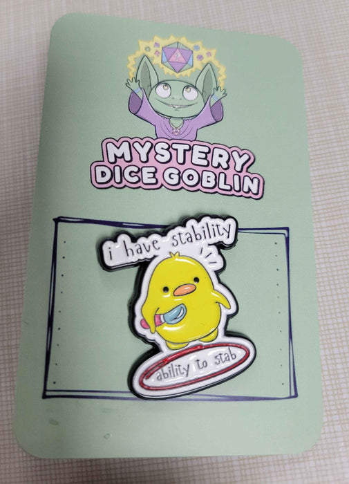 I have stability ability to stab Pin