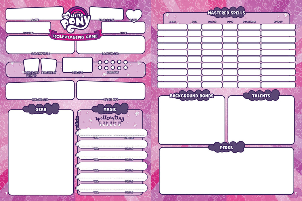 My Little Pony Roleplaying Game Expanded Character Sheet Journal