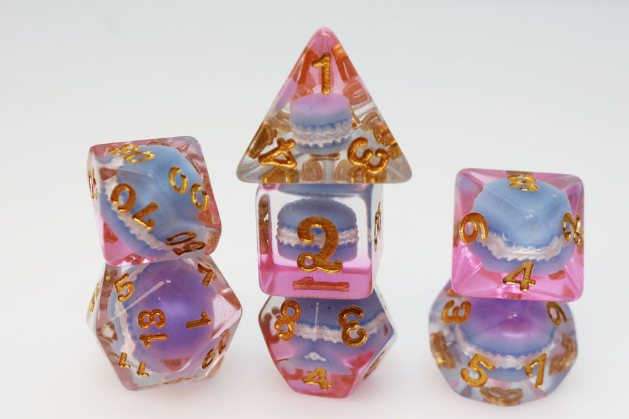 Pastry Pets: Macaron Cat - Pin & RPG Dice Set