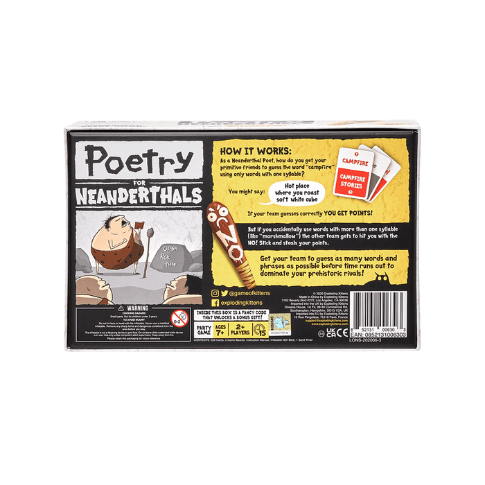 Poetry for Neanderthals