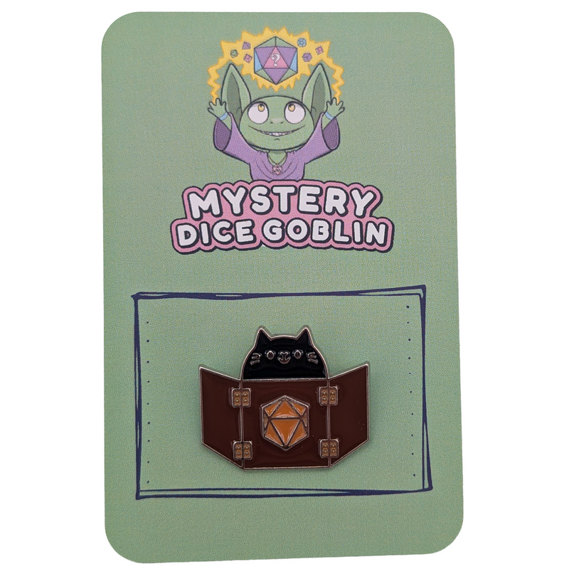 Dungeon Meowster Brown Cat Pin