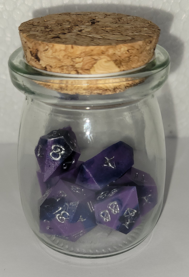 7 Piece Polyhedral Set - Purple and Blue
