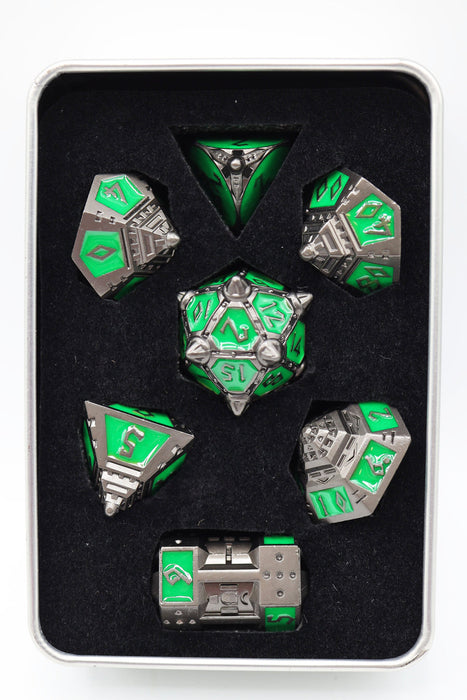 Dice 51: Radioactive Rocket - Metal RPG Dice Set