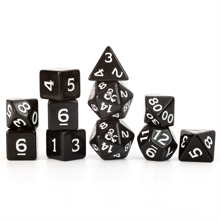 Dungeons & Dragons New Adventurer Dice Set - Black Dice