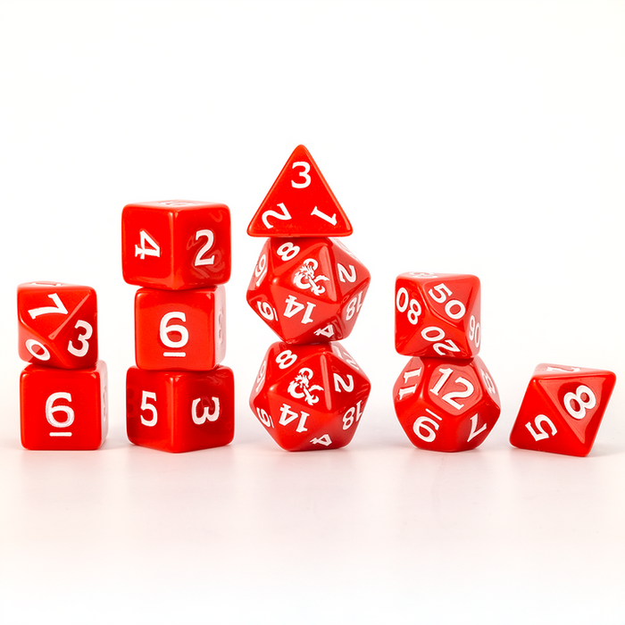 Dungeons & Dragons New Adventurer Dice Set - Red Dice